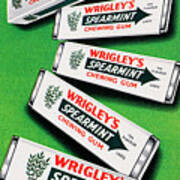 Wrigleys Spearmint Chewing Gum #1 Poster