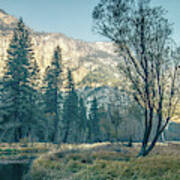 Yosemite Valley On Sunny Autumn Morning #1 Poster