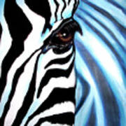 Zebra Face Poster