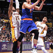 New York Knicks V Los Angeles Lakers Poster