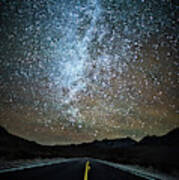 Night Time And Dark Sky Over Death Valley National Park #10 Poster