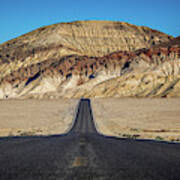 Lonely Road In Death Valley National Park In California #12 Poster