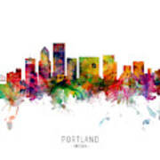 Portland Oregon Skyline Poster