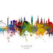 Glasgow Scotland Skyline Poster