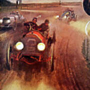 1910s Racing Cars By Peter Helck Poster