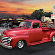 1949 Chevy Pickup At Porky's Drive-in Poster