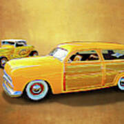 1949 Woody And 1932 Roadster Poster