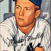 1952 Bowman Mickey Mantle Poster