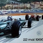 1966 Monaco Grand Prix Racing Poster Poster