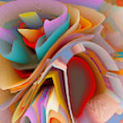 A Flower In Rainbow Colors Or A Rainbow In The Shape Of A Flower 7 Poster