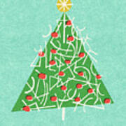 Abstract Christmas Tree #2 Poster