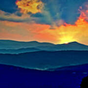 Blue Ridge Mountains Sunset Poster