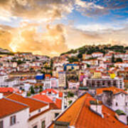 Lisbon, Portugal Skyline At Sao Jorge #2 Poster