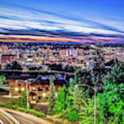 Panoramic View Spokane Washington Downtown City Skyline #2 Poster