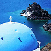 Santorini Famous Church #2 Poster