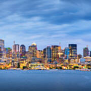 Seattle, Washington, Usa Skyline #2 Poster