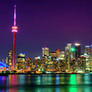 Toronto Night Skyline #2 Poster