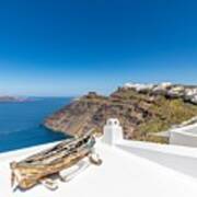 White Architecture On Santorini Island #2 Poster