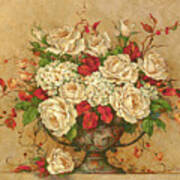 20513 Autumn Rose Urn Poster