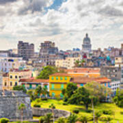 Havana, Cuba Downtown Skyline #24 Poster