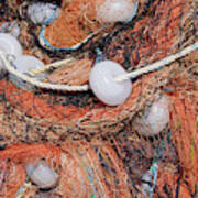 Multi-colored Nylon Fishing Nets And Floats #3 Poster