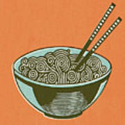 Bowl Of Noodles #4 Poster