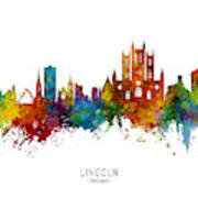 Lincoln England Skyline #4 Poster