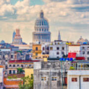 Havana, Cuba Downtown Skyline #5 Poster