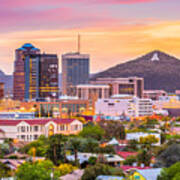 Tucson, Arizona, Usa Downtown Skyline #5 Poster
