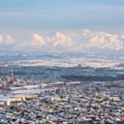 Asahikawa, Japan Winter Cityscape #6 Poster