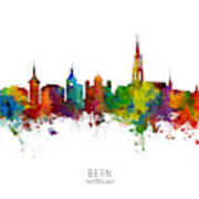 Bern Switzerland Skyline #7 Poster