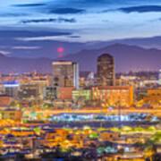 Tucson, Arizona, Usa Downtown Skyline #7 Poster
