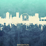 Brighton England Skyline #8 Poster