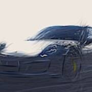 Porsche 911 Gts Drawing #9 Poster