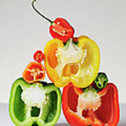 A Cross-section Of Peppers Poster