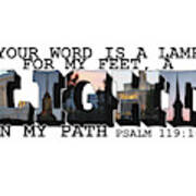 A Light On My Path Psalm 119 105 Big Letter Poster