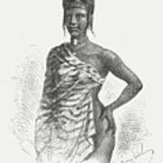 A Soninke Girl From West Africa, Wood Poster