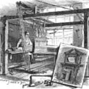 A Spitalfields Silk Weaver At His Hand Poster