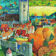 A View From Corfe Castle Dorset Poster