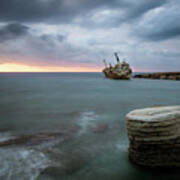 Abandoned Ship Edro Iii Cyprus Poster