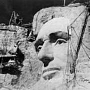 Abraham Lincoln On Mount Rushmore Poster