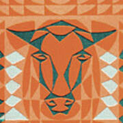 Abstract Bull Poster