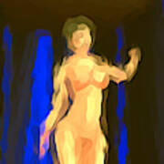 Abstract Nude Standing Poster