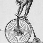 Acrobat Riding Bicycle Poster
