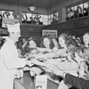 Actor Dana Andrews Serving Sodas To Fans Poster