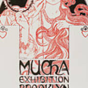 Advertising Poster By Alphonse Mucha Mucha Exhibition, Brooklyn Museum, 1921 Poster