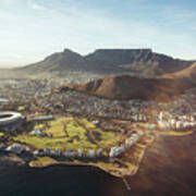 Aerial View Of Cape Town With Cape Town Poster