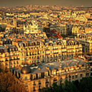 Aerial View Of Paris Poster