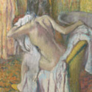 After The Bath, C. 1890. Artist Degas Poster