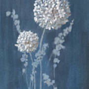 Airy Blooms I Dark Blue Poster